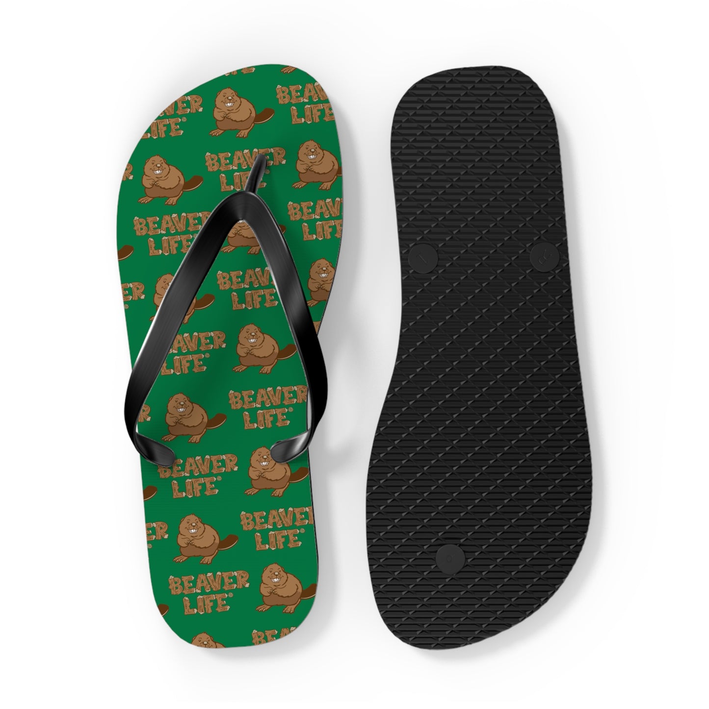 Beaver Flip Flops - Green