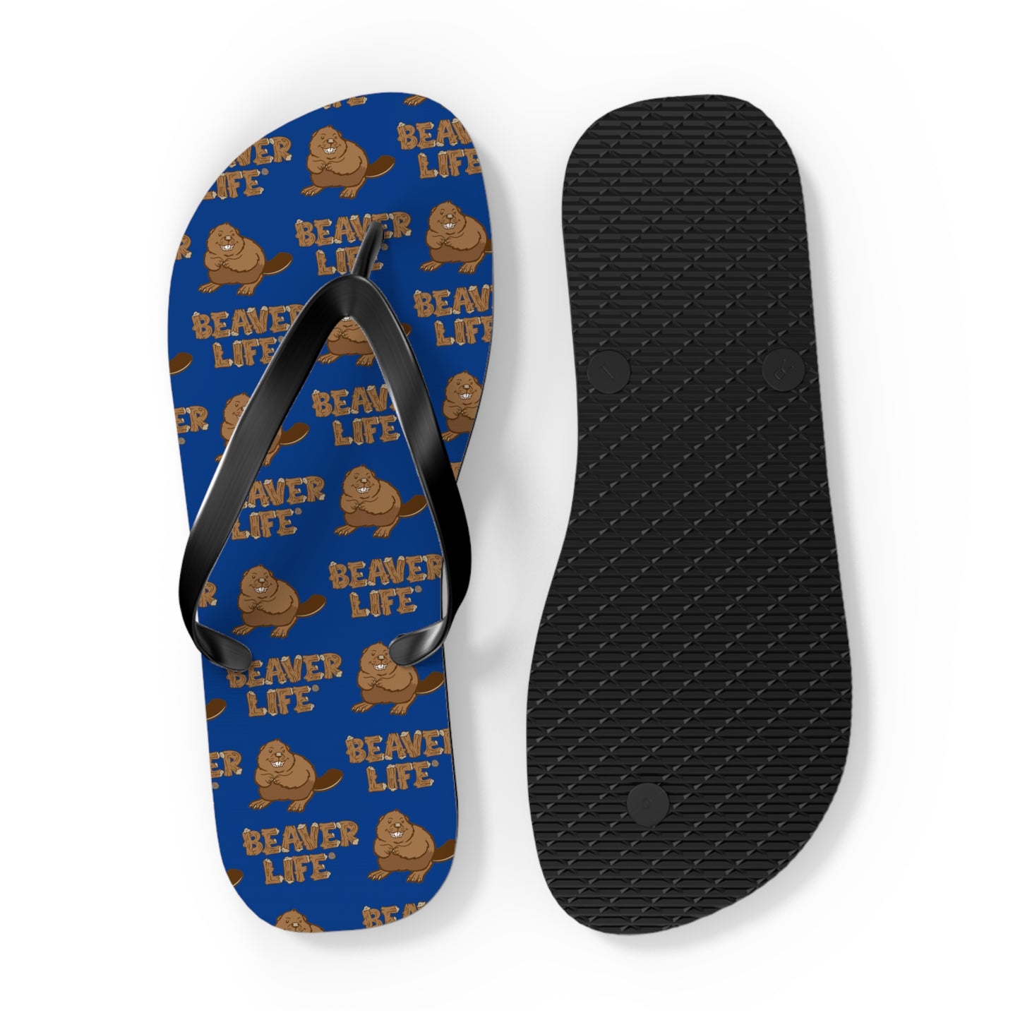 Beaver Flip Flops - Blue