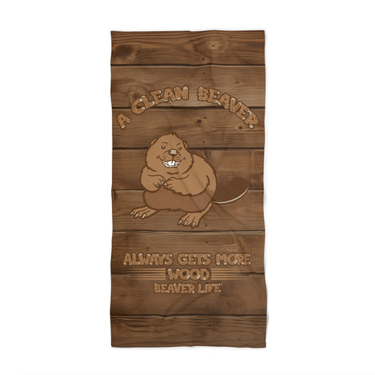 Clean like a Beaver - Beach Towel