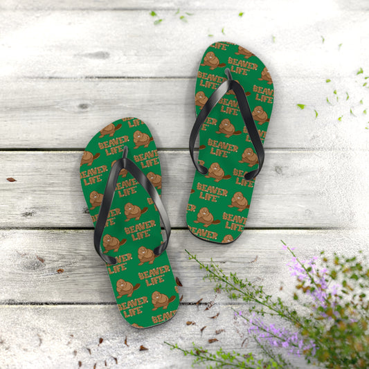 Beaver Flip Flops - Green