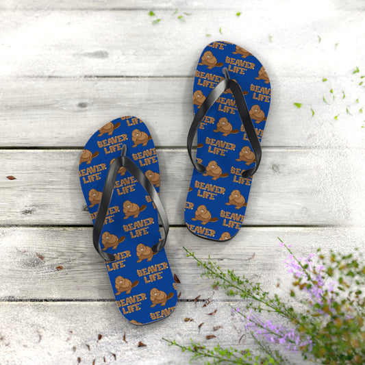 Beaver Flip Flops - Blue