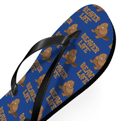 Beaver Flip Flops - Blue