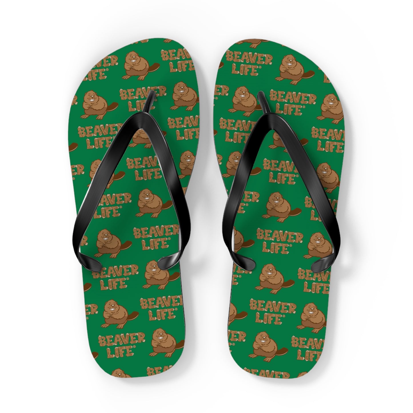 Beaver Flip Flops - Green